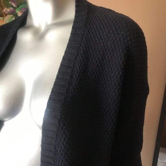 Workshop Republic Clothing Women’s Small Black Open Front Cardigan Soft - Picture 3 of 14